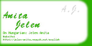 anita jelen business card